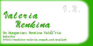 valeria menkina business card